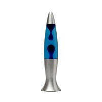 Dekorative Lavalampe Blau Silber 40cm G9 Retro ROXY