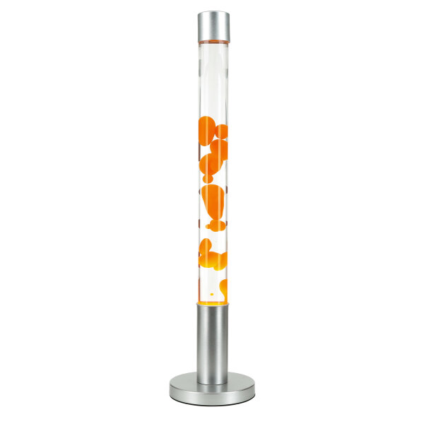 Stylische Lavalampe Orange Transparent rund ALAN