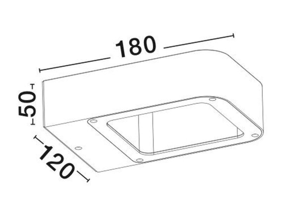Kleine LED Außenwandleuchte Dunkelgrau IP54 12 cm warmweiß