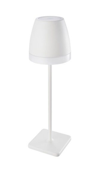 LED Akkulampe Tisch Weiß 38 cm IP54 dimmbar Touch Dimmer