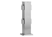 Outdoor Steckdosens&auml;ule Edelstahl 4-fach IP44 39cm