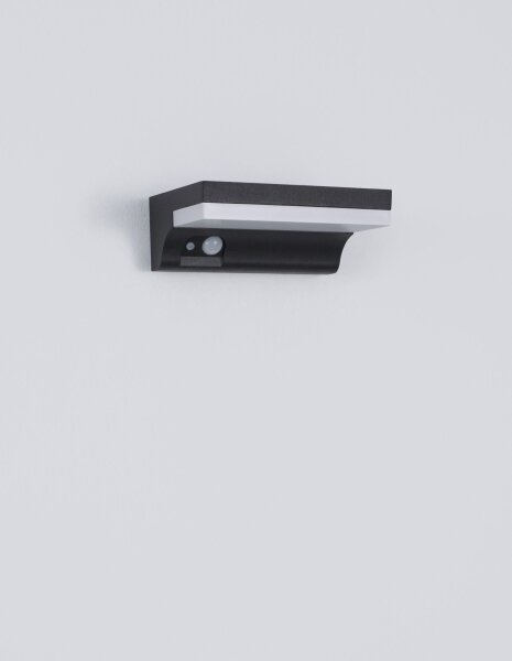 LED Außenwandleuchte IP65 Bewegungsmelder 16 cm Anthrazit