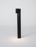 Wegeleuchte IP54 GU10 55 cm hoch Schwarz schwenkbar Glas
