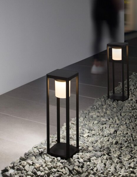 Außen Stehlampe LED Anthrazit Weiß 50 cm IP65 warmweiß BANKS