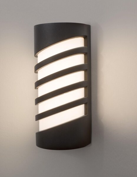 LED Außenwandleuchte Downlight IP65 25 cm hoch Schwarz Weiß