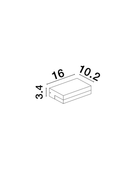 LED Außenwandleuchte schmal IP65 16 cm breit Anthrazit