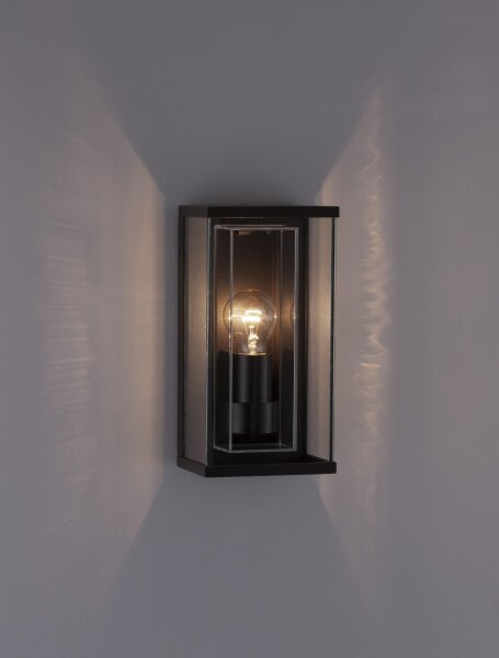 Wandlampe außen Anthrazit 30 cm hoch IP65 E27 BENTON Modern