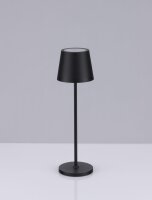 LED Tischleuchte Akku Schwarz 40 cm hoch IP54 Touch Dimmer