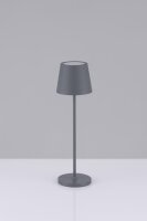 LED Gartenlampe Grau 40 cm hoch IP54 Akku Touch Dimmer