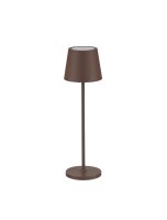 LED Gartenlampe IP54 Akku Braun 40 cm hoch Touch Dimmer
