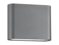 LED Außenwandleuchte flach Dunkelgrau IP54 12 cm Up...