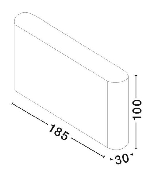 LED Wandlampe außen Up Down 18,5 cm Dunkelgrau Glas IP54