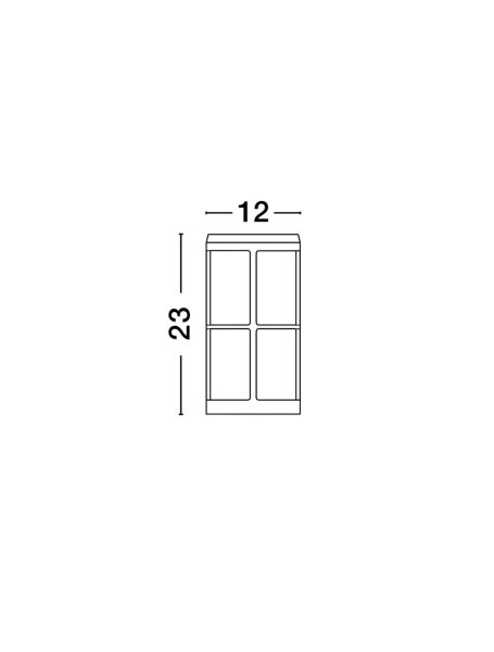 Außenwandleuchte IP54 E27 23 cm hoch Schwarz Weiß BRECK