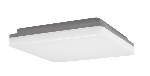 LED Außendeckenleuchte IP54 28 cm breit Dunkelgrau Weiß