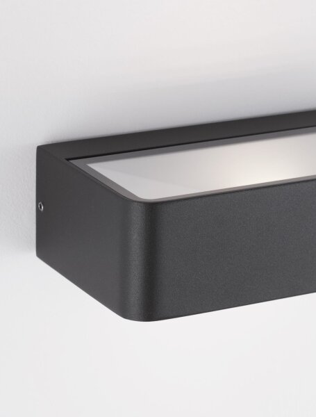 LED Außenwandleuchte schmal IP65 20 cm breit Anthrazit BYRON