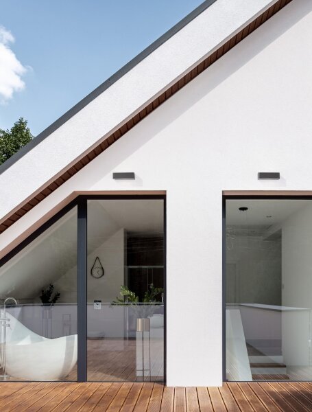 LED Außenwandleuchte schmal IP65 20 cm breit Anthrazit BYRON