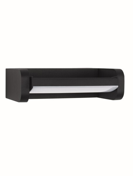 LED Außenwandleuchte schmal IP54 20 cm breit Schwarz Up Down