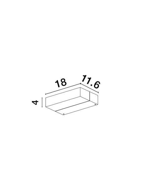 LED Außenwandleuchte schmal IP65 18 cm breit Anthrazit Glas