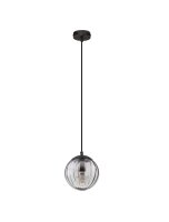 Pendelleuchte rund E27 &Oslash; 17 cm Schwarz Grau h&ouml;henverstellbar