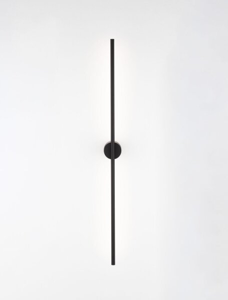 LED Wandlampe Bad IP44 schmal 90 cm Schwarz indirekt