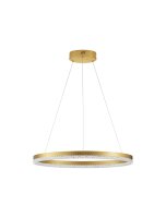 LED Kronleuchter Ring &Oslash; 60 cm in Gold dimmbar warmwei&szlig;