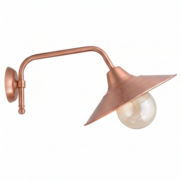 Design Wandlampe Messing in Kupfer E27 Wohnzimmer
