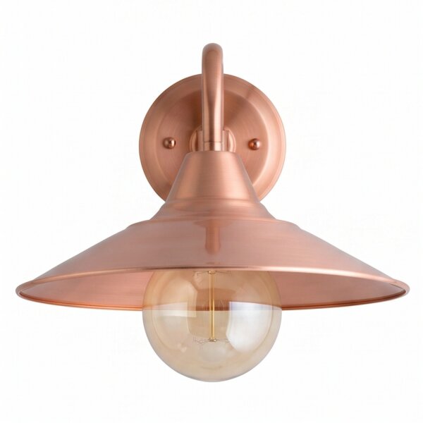 Design Wandlampe Messing in Kupfer E27 Wohnzimmer