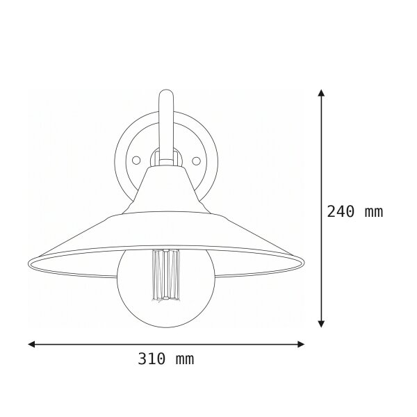 Design Wandlampe Messing in Kupfer E27 Wohnzimmer