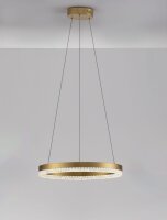 LED Pendelleuchte in Gold Ø 40 cm dimmbar Ring...