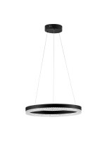 LED Kronleuchter Schwarz &Oslash; 40 cm dimmbar h&ouml;henverstellbar