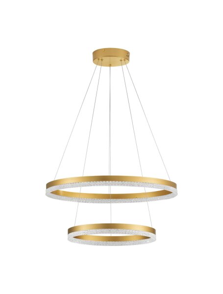 Runde LED Pendelleuchte in Gold Ø 60 cm dimmbar Ring Modern