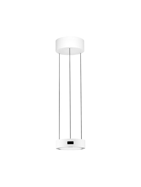 LED Hängelampe Weiß Ø 20 cm dimmbar rund 2 flammig warmweiß