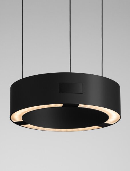 LED Hängeleuchte Weiß Schwarz Ø 20 cm dimmbar rund 2 flammig