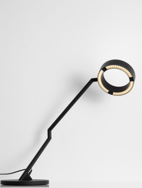 LED Schreibtischlampe 57 cm Schwarz Touch Dimmer 2 flammig