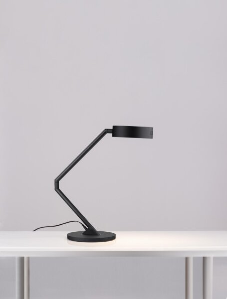 LED Schreibtischlampe 57 cm Schwarz Touch Dimmer 2 flammig
