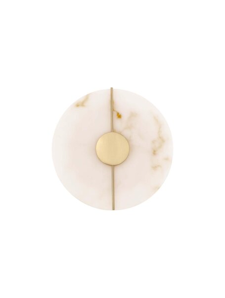 LED Wandlampe rund 20 cm breit in Gold Creme warmweiß Modern