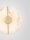 LED Wandlampe rund 20 cm breit in Gold Creme warmweiß Modern