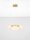 LED Hängeleuchte in Gold Creme Ø 63 cm dimmbar 3 flammig