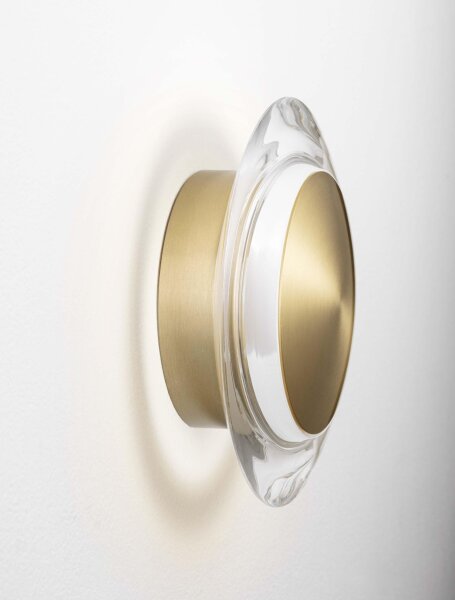 LED Wandlampe Ring 17 cm breit in Gold warmweiß CLARKE