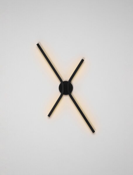 LED Wandlampe indirekt 60 cm breit Schwarz Minimalistisch