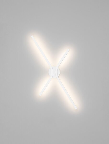 LED Wandleuchte Minimalistisch Weiß 60 cm breit indirekt