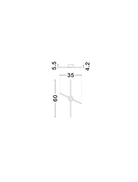 LED Wandleuchte Minimalistisch Weiß 60 cm breit indirekt