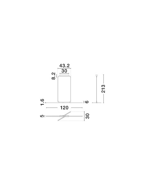 LED Pendelleuchte Schwarz 120 cm lang dimmbar Minimalistisch