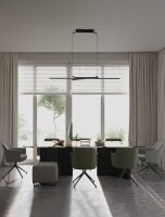 LED Pendelleuchte Schwarz 120 cm lang dimmbar Minimalistisch