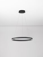 LED Pendelleuchte Ring Ø 60 cm Schwarz dimmbar...