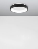 LED Deckenlampe rund Ø 41 cm Schwarz dimmbar...