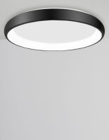 LED Deckenleuchte Schwarz Ø 61 cm dimmbar rund...
