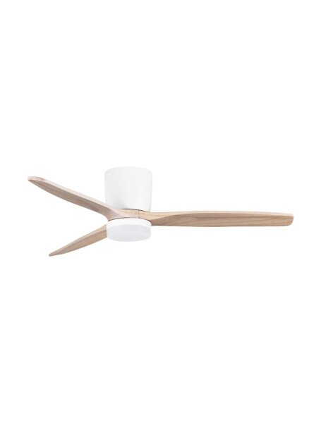 LED Deckenventilator Weiß Natur Holz Ø 132 cm CCT Modern