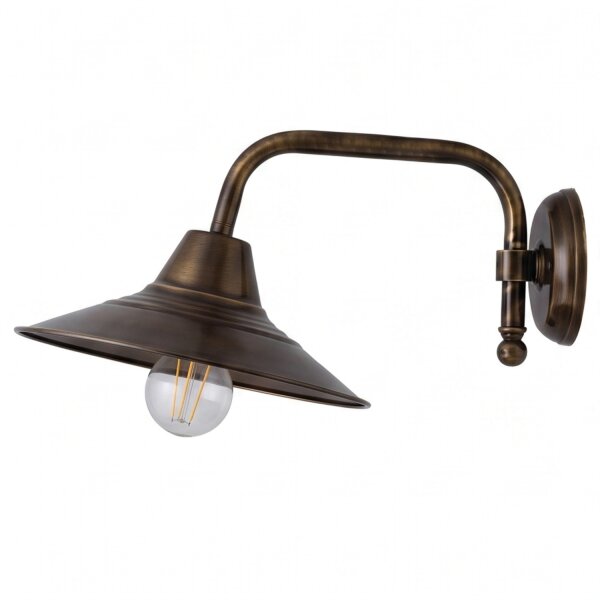 Wandlampe Antik echtes Messing rostfrei Ø26cm E27