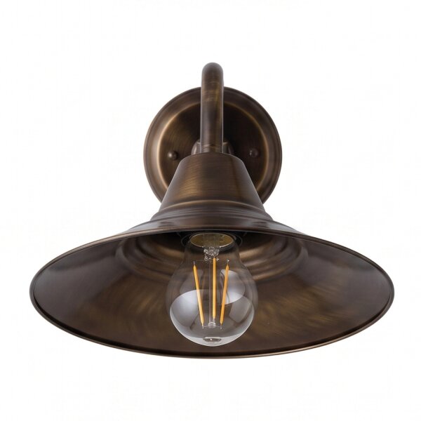 Wandlampe Antik echtes Messing rostfrei Ø26cm E27